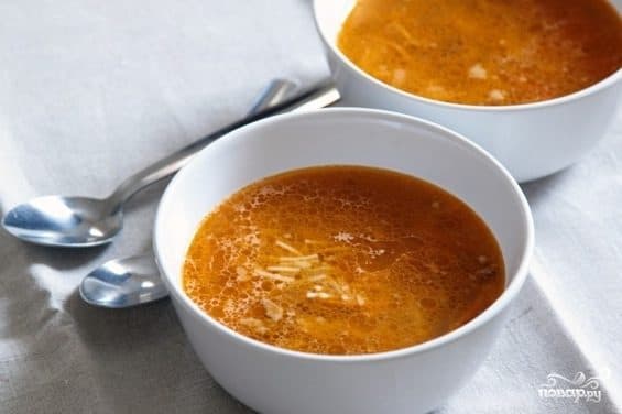 Beef broth soup