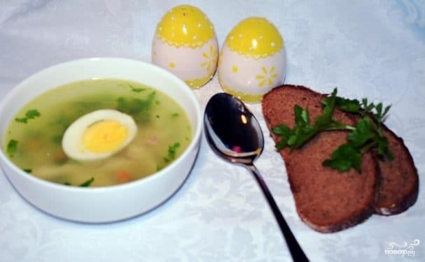 Soup on meat broth
