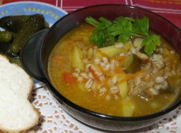 Суп класичний з ячкою перловою