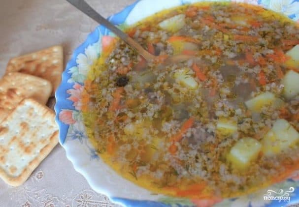 Суп з фаршам у мультыварцы