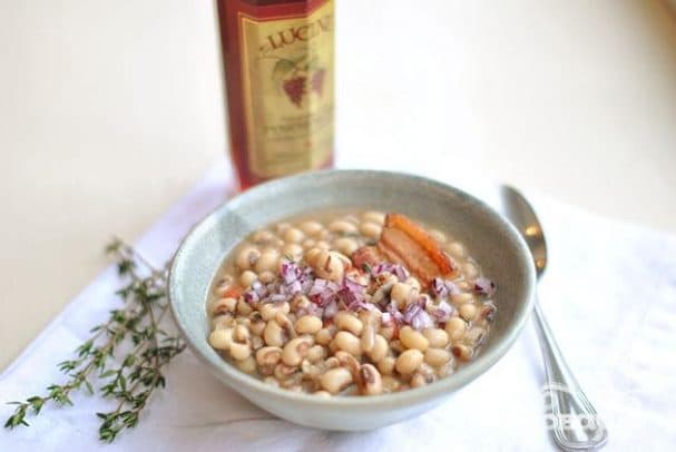 Soup with beans and pork