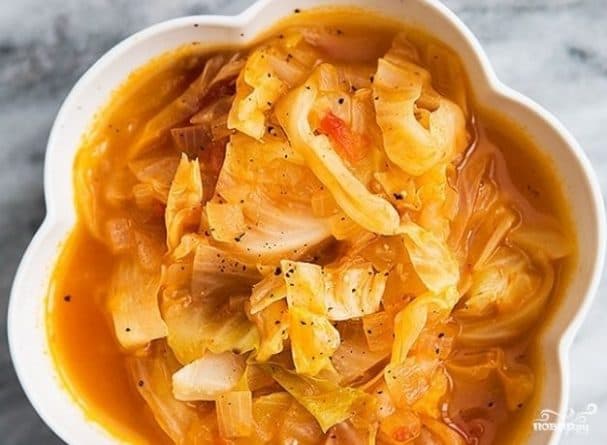 Суп с курицей и капустой