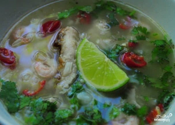 Chicken and shrimp soup