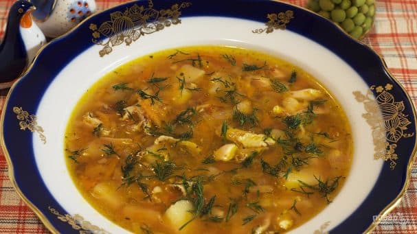 Soup with chicken wings