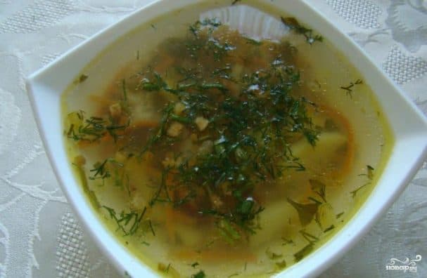 Суп з курынымі цацушкамі
