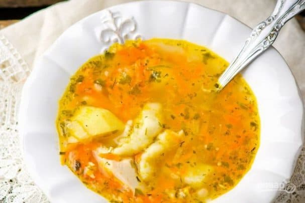 Суп с манными клецками