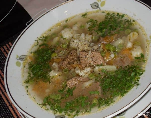 Суп з агароджынамі і мясам