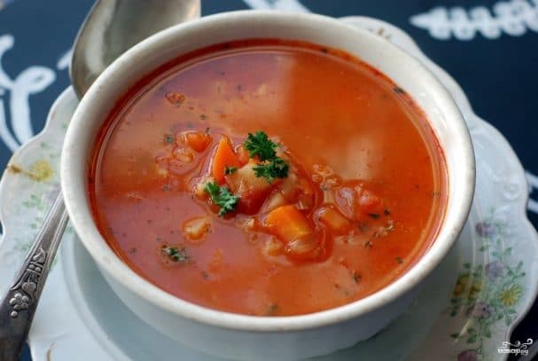 Vegetable and barley soup