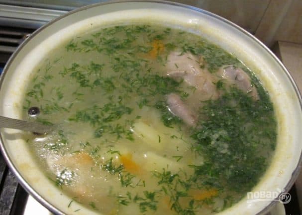Суп с перепелами