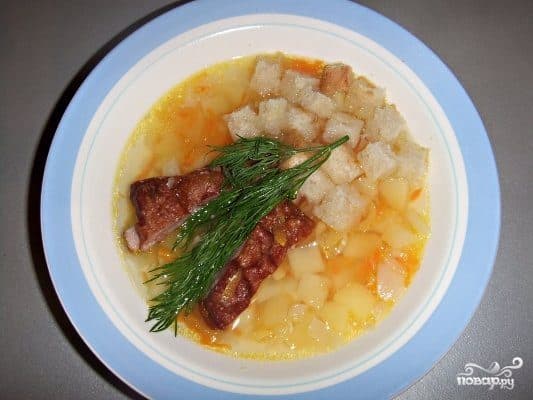 Суп с ребрышками в мультиварке
