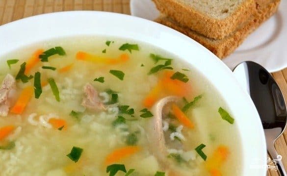 Суп с рисом и картофелем