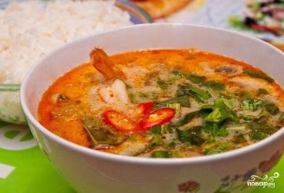 Суп с креветками