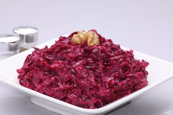 Свекла с чесноком и майонезом