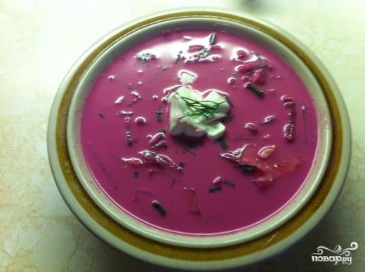 Lithuanian-style beet soup