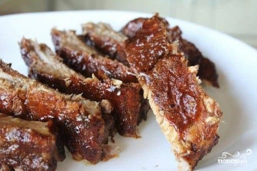 Свинячі ребра на сковороді