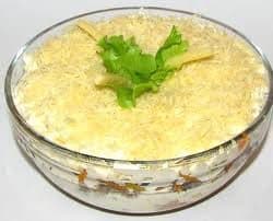 Cheese salad for the holiday table