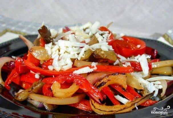 Warm vegetable salad