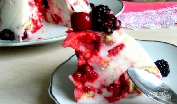 Жэле зьверху зь смятанай