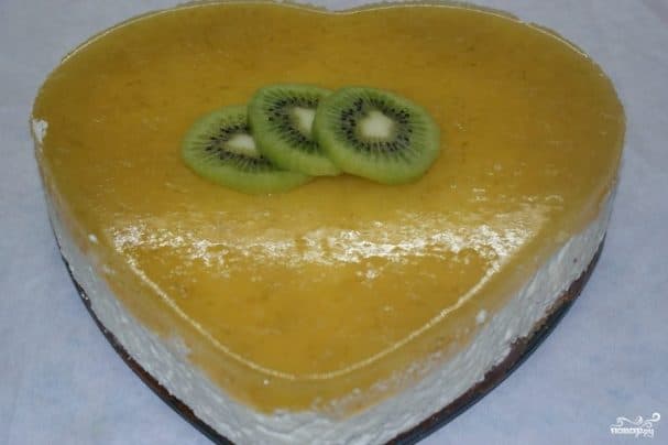 Торт, пакрыты жэле