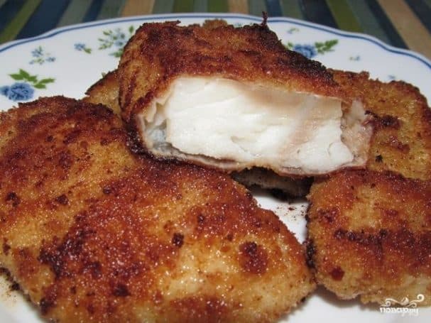 Трэска, смажаная ў яйку
