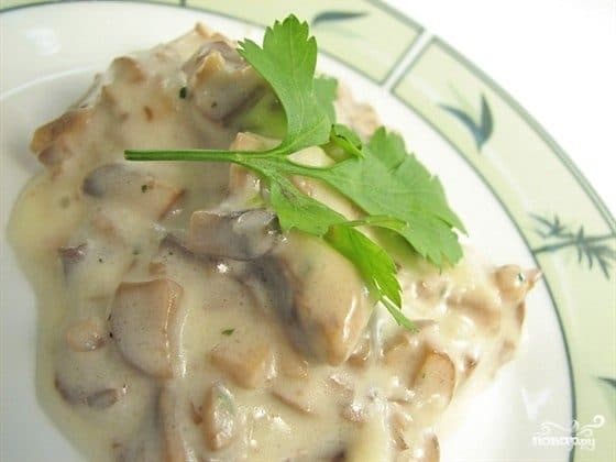Braised mushrooms