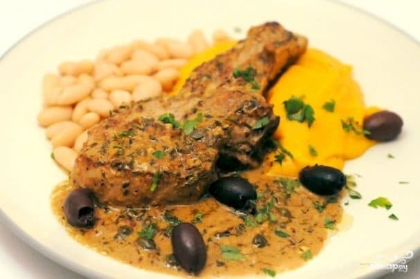 Braised veal ribs