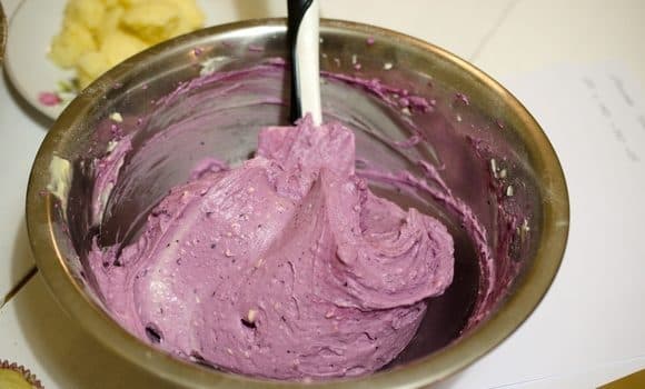 Cottage cheese and blueberry cream