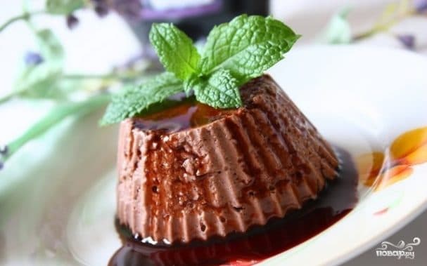 Cottage cheese souffle with cocoa