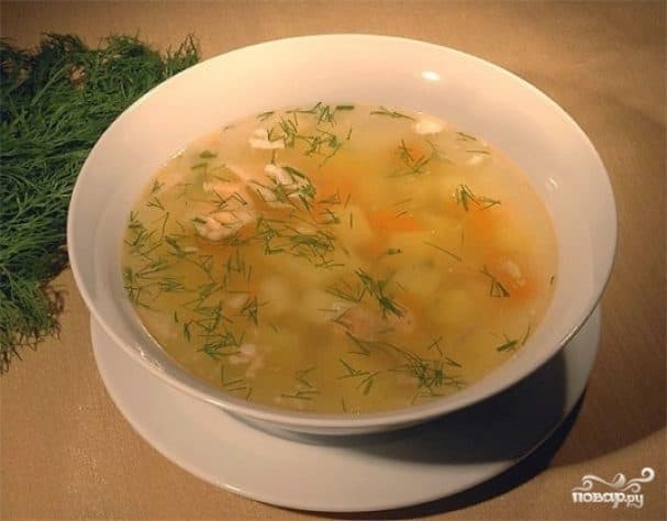 Уха з брушакоў лосася