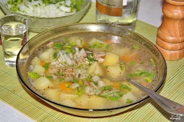 Sea bass soup