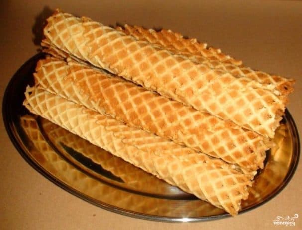 Вафельная цыліндра з халвой