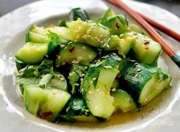 Spring cucumber salad