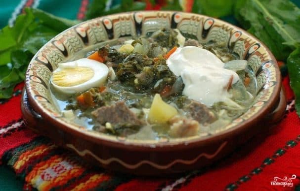 Смачны суп з шчавелем