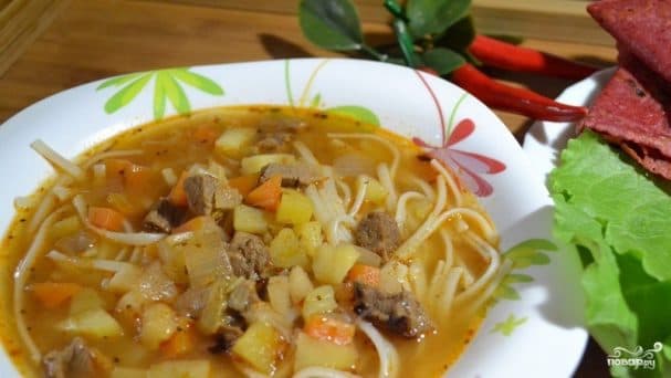 Delicious beef soup