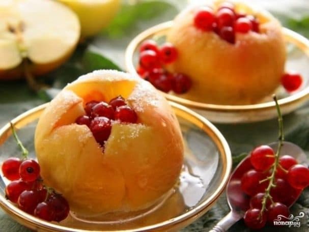 Яблоки в микроволновке