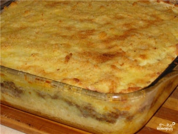 Запеканка картофельная с вареным мясом