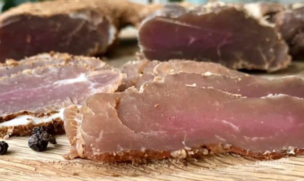 Homemade balyk (air-dried cured)