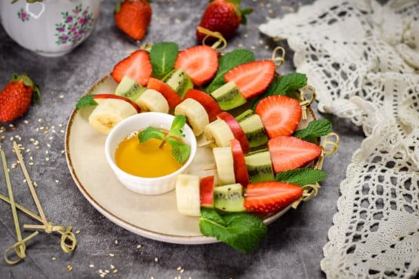 Фруктовае канапе з клубнікай 🍓✨