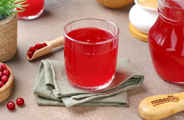 Cranberry kissel without cooking