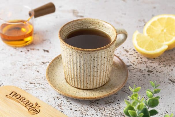 Кава з лімонам і мёдам
