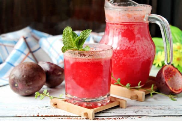 Raspberry and Passion Fruit Lemonade