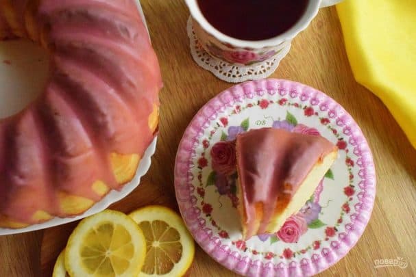Лімонны кекс з глазурай