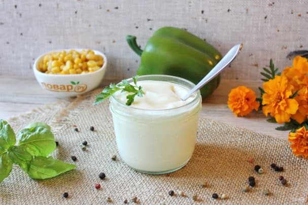 Mayonnaise from corn brine