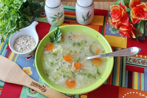 Розсолник з геркулесом