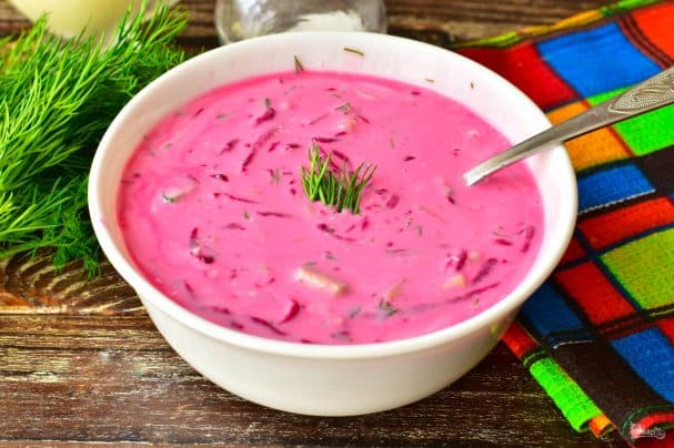 Beet soup with kefir for weight loss