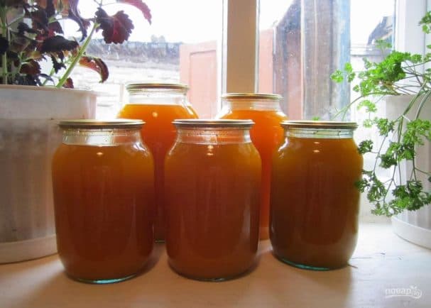 Pumpkin juice for winter storage