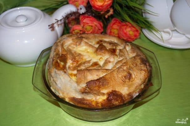 Ачма из лаваша с творогом