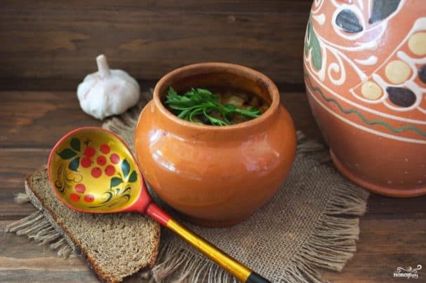 Чанахи с фасолью и грибами