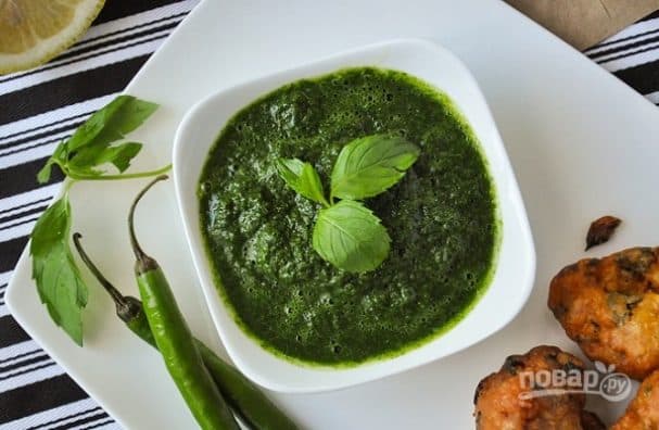 Чатни из мяты и кориандра