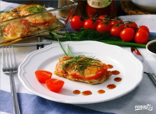 Pork escalope in the oven